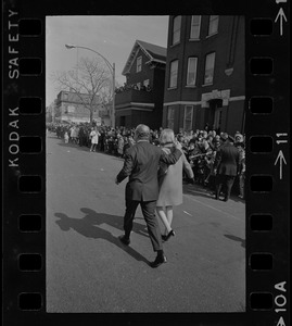 Boston Mayor Kevin White and Kathryn White at St. Patrick's Day parade