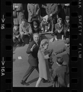 Boston Mayor Kevin White and Kathryn White at St. Patrick's Day parade