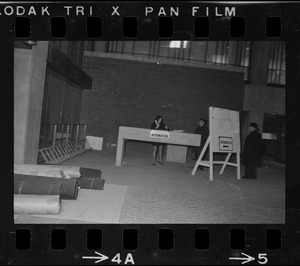 Information desk at Boston City Hall