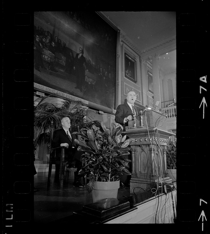 Boston Mayor Kevin White Delivering State Of The City Address At ...