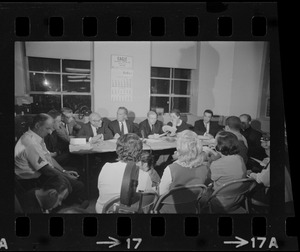 Mayor White and a group of residents discuss problems of police protection in South Boston's D st. housing project