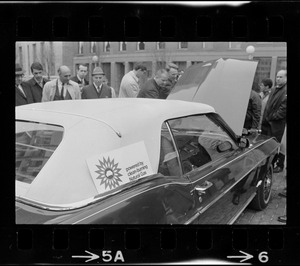 Demonstration of Boston Mayor Kevin White's natural gas car in City Hall Plaza