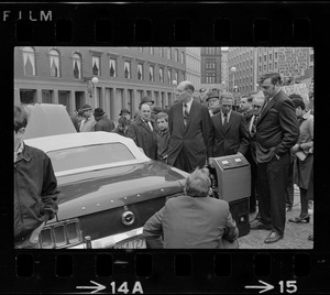 Demonstration of Boston Mayor Kevin White's natural gas car in City Hall Plaza