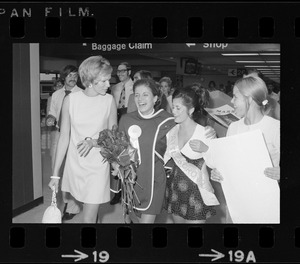 Miss Massachusetts Deborah Ann O'Brien and Miss Attleboro, Maryanne McDermott at Logan Airport
