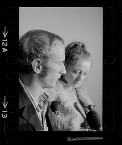 Lyle Jenkins and Elisabeth Neumann at press conference following her release from prison in East Germany