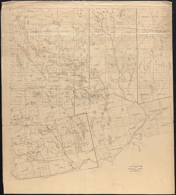 Lumberman's map of northern Maine