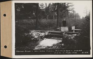 Beaver Brook at weir below Pepper's mill pond dam, Ware, Mass., 9:20 AM, May 11, 1936