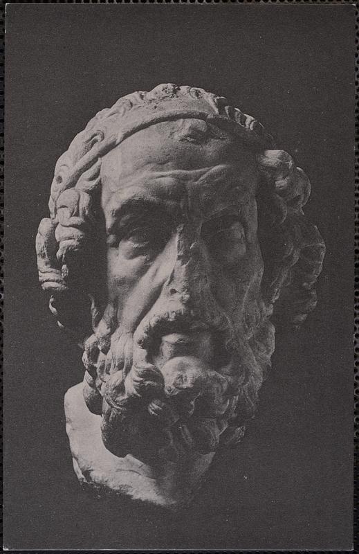 Head of Homer. Marble, Hellenistic. Museum of Fine Arts, Boston, Mass.
