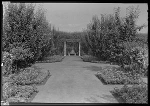 Central path across garden, east, at Mrs. Moore's