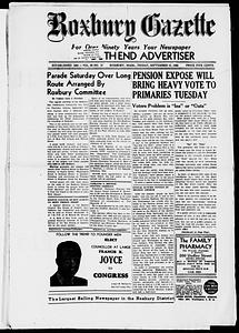 Roxbury Gazette and South End Advertiser, September 12, 1952