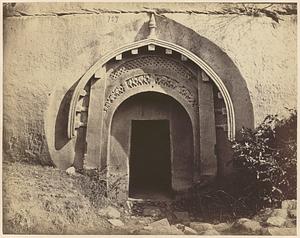 Sculptured doorway, Lomas Rishi cave, Barabar, Gya