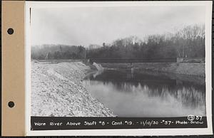 Contract No. 19, Dam and Substructure of Ware River Intake Works at Shaft 8, Wachusett-Coldbrook Tunnel, Barre, Ware River above Shaft 8, Barre, Mass., Nov. 10, 1930