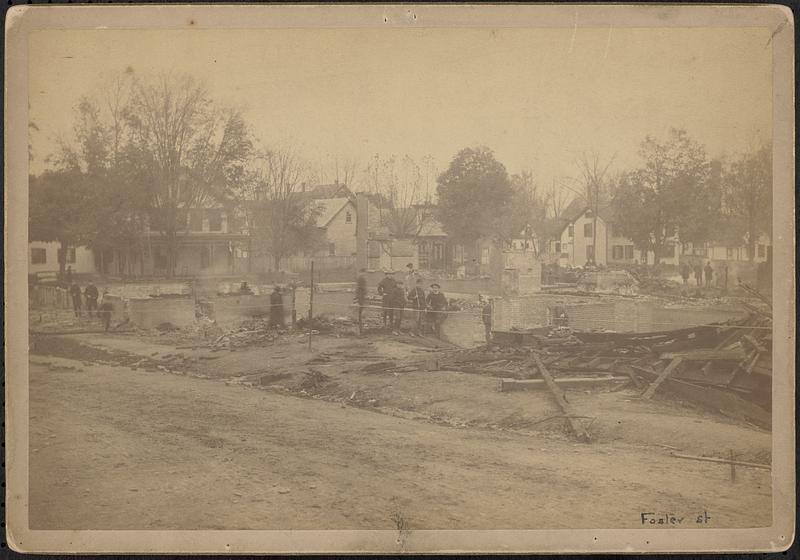 Ruins of shoe factory after 1890 fire