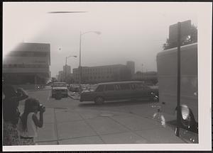 Taking pictures of cars on the street