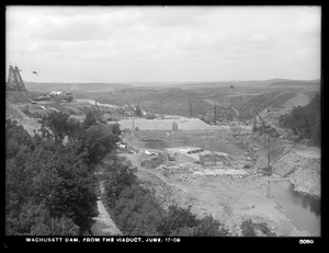 Wachusett Dam, from the viaduct, Clinton, Mass., Jun. 17, 1903