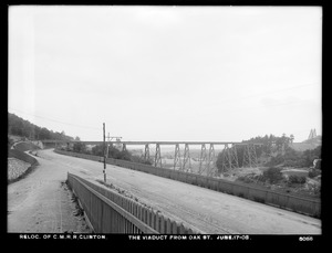 Relocation Central Massachusetts Railroad, viaduct, from Oak Street, Clinton, Mass., Jun. 17, 1903