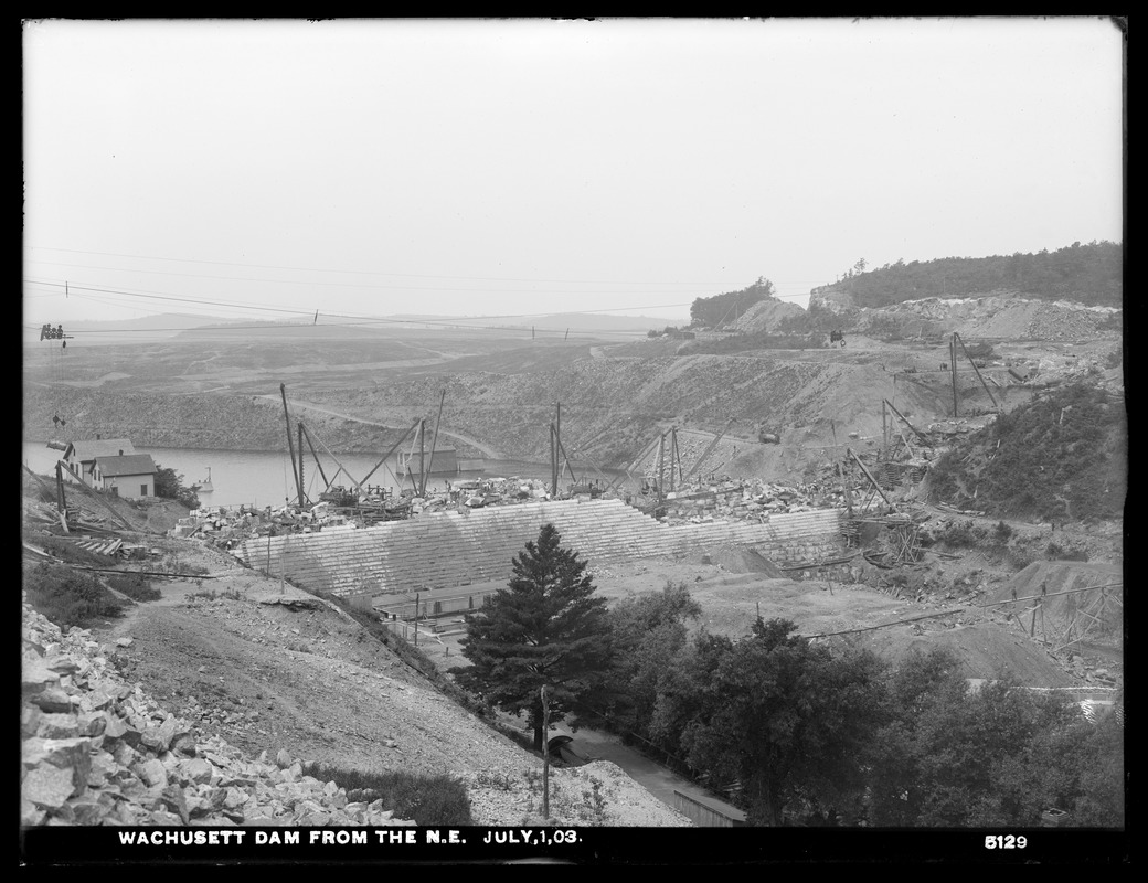Wachusett Dam, from the northeast, Clinton, Mass., Jul. 1, 1903