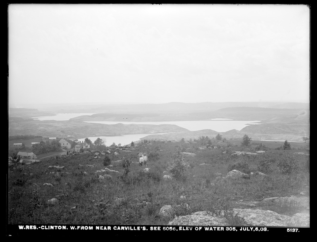 Wachusett Reservoir, west from near Carville's, elevation of water 305 ...