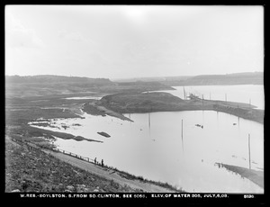 Wachusett Reservoir, south from South Clinton, elevation of water 305 (compare with No. 5055), Boylston, Mass., Jul. 6, 1903