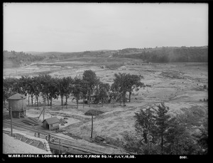 Wachusett Reservoir, Section 10, looking southeasterly from square 14, Oakdale, West Boylston, Mass., Jul. 15, 1903