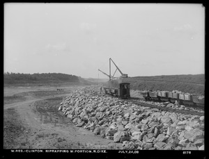 Wachusett Reservoir, North Dike, westerly portion, riprap, Clinton, Mass., Jul. 24, 1903