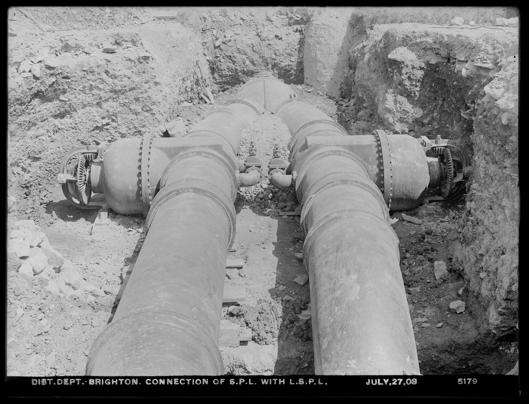 Distribution Department, supply pipe line, connection with Low Service