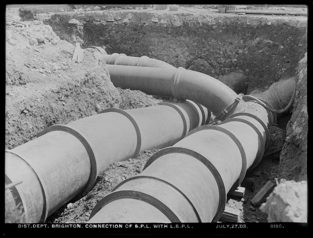 Distribution Department, supply pipe line, connection with Low Service