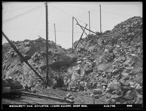 Wachusett Dam, west end of lower quarry, Boylston, Mass., Aug. 1, 1903