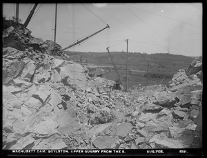 Wachusett Dam, upper quarry from the south, Boylston, Mass., Aug. 1, 1903