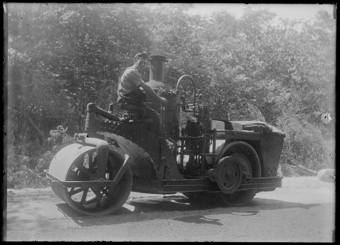 Asphalt steam roller. "Mrs. Skeel's"