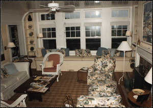 Interior photograph of the living room at 5 Carew Lane