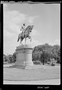 George Washington statue in summer, Boston