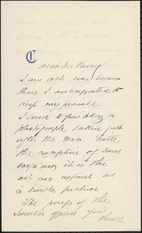 Letter from S.W. Crawford, New York City, to Darwin C. Pavey, 1886 February 16