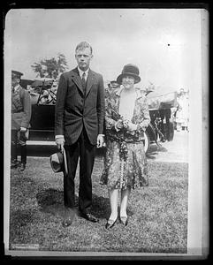 Charles Lindbergh with his mother, Evangeline Lindbergh