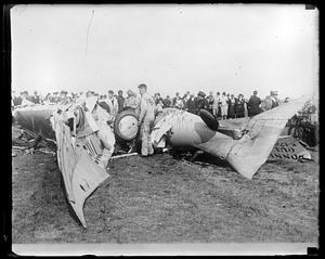 Bonney Gull after dropping 35 ft. Curtis Field, N.Y.