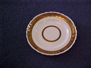 English copper luster decorated plate