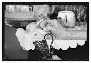 Mrs. Lue Stuart Wadsworth, collector of rare pitchers