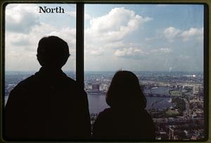 Boston: Robert and Wendy Donovan look out the window from the John Hancock observatory 1984