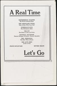 Revere Beach amusements listed under title A Real Time