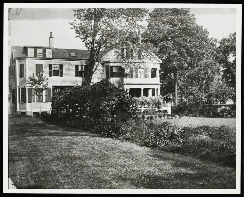 Newton photographs oversize : Allen House : 35 Webster Street / [compiled by the staff of the Newton Free Library]. - Allen House : 35 Webster Street - Exterior and Grounds of Allen House -