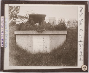 Newton photographs collection, lantern slides - Grave of Gen. Wm. Hull, Newton, Mass. -