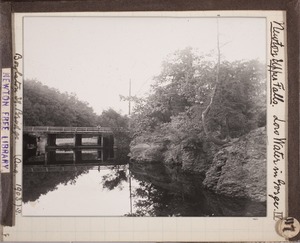 Newton photographs collection, lantern slides - Newton Upper Falls. Low Water in Gorge -