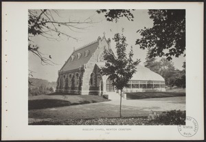 Newton Illustrated - Twenty-eight illustrations of the streets, public buildings and general view of "The Garden City" - Bigelow Chapel, Newton Cemetery -