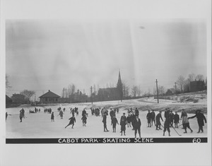 Newton Forestry Department Photographs, 1908-1918 - Cabot Park - Skating Scene -
