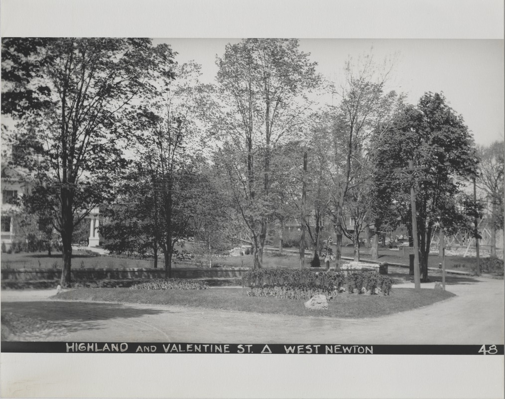 Newton Forestry Department Photographs, 1908-1918 - Highland and Valentine Street - West Newton -