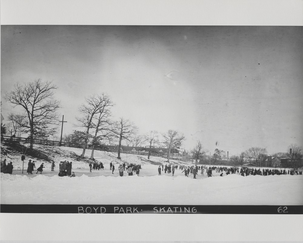 Newton Forestry Department Photographs, 1908-1918 - Boyd Park - Skating -