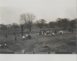Newton Forestry Department Photographs, 1908-1918 - Newton Centre Playground - 1909 -