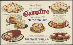 Dainty Desserts are easily made with Campfire Marshmallows, the original food