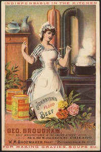 Johnston's Fluid Beef, indispensable in the kitchen for making gravies, soups, etc.