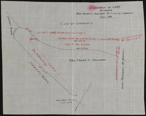 Exchange of land between Mrs. Phebe C. Brigham & City of Lawrence